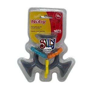 NIP Nuby Silly Suction Baby Learning Toy Prong Interactive High Chair Rings 18m+